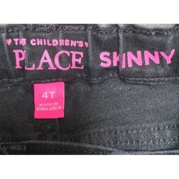 Girls 4T Bundle Black Denim Jeans, Pink Leggings, Sparkly Red Sweater Red Baby G - Picture 8 of 14
